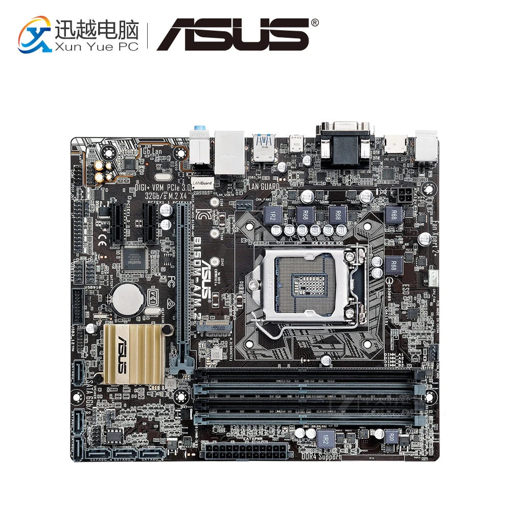 

Asus B150M-A/M.2 Desktop Motherboard B150 Socket LGA 1151 For Core i7 i5 i3 DDR4 64G USB3.0 Micro ATX Original Used Mainboard