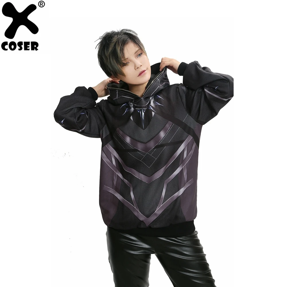 XCOSER Черная пантера Мужская толстовка Капитан Америка: Гражданская война косплей