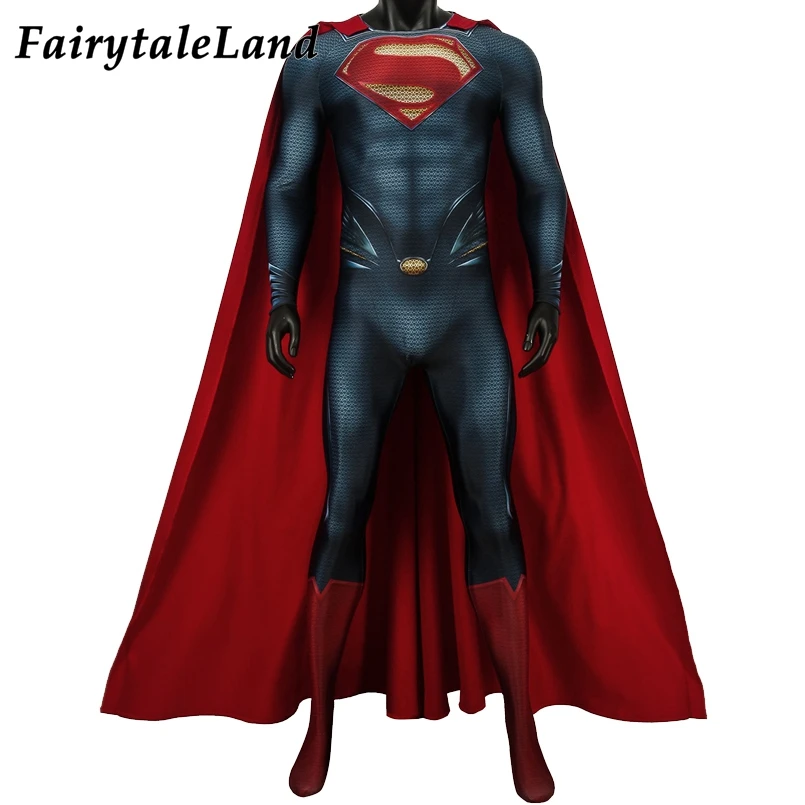 

Newest Movie Superman Man of Steel 2 Superman Cosplay Costume Halloween Costume Superhero Superman Clark Kent Jumpsuit Outfit