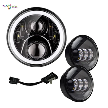 

WZJOO 7" 60W LED Projector Headlight Hi/Low with DRL and 4.5" Passing Auxiliary Fog Lights For Electra Glide.
