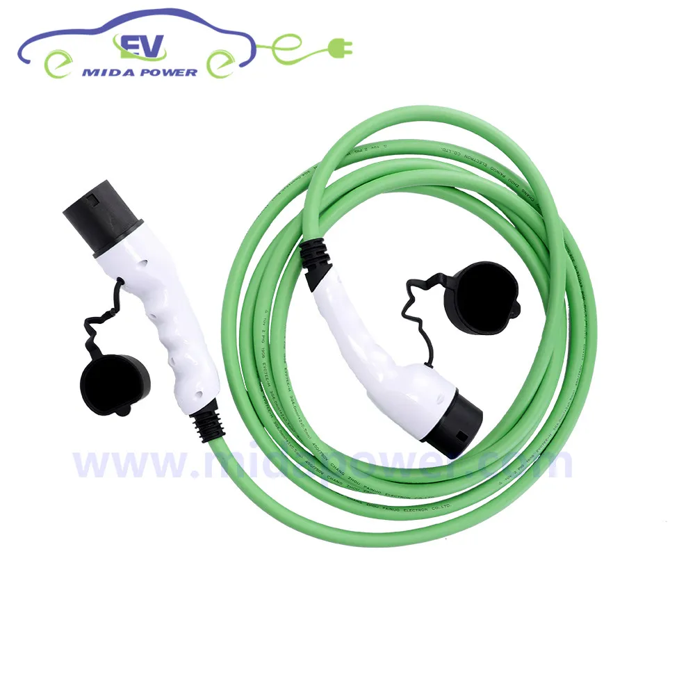 5M 16A EV Charging Cord IEC 62196-2 Mennekes Type 2 To Type 2 IEC62196-2 EV Plug Mode 3 Electric Car Charger Connector