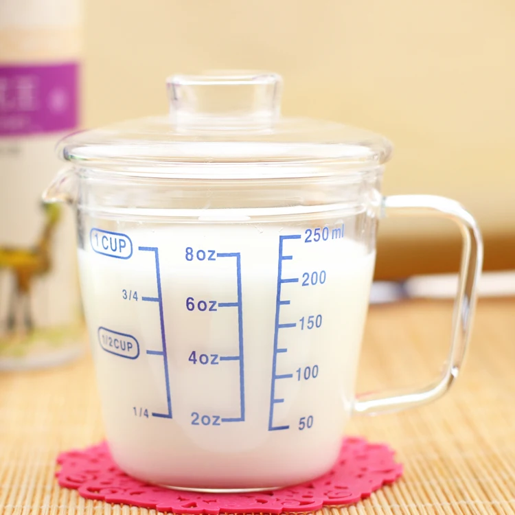 Glass Measuring cup With a scale/glass Milk/ transparent heat Baking