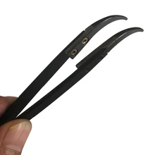 1 шт. изогнутые керамические пинцеты антистатические антикоррозионные антимагнитные высокотермостойкие пинцеты до 3000F(черный