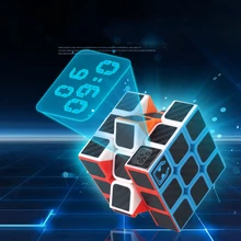 3x3x3 наклейка из углеродного волокна, магический куб с таймером для профессионального соревнования, скоростной кубик-головоломка, крутые детские игрушки, подарки для взрослых и детей