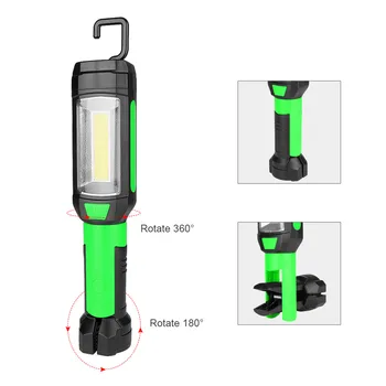 

Multifunction Adjustable COB LED Work Light Lamp Flashlight Magnetic With Hook