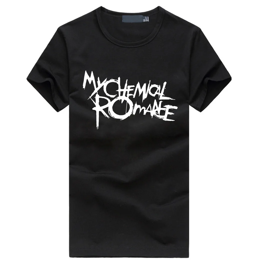 My chemical romance мужские качественные футболки рок панк с буквенным принтом Мужская рубашка летние высококачественные хлопковые облегающие футболки