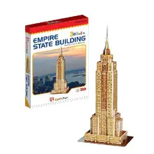 T0465 3D головоломки Эмпайр-Стейт-Билдинг Сделай Сам Строительная Бумага Модель Дети Творческий подарок развивающие игрушки для детей мини-версия