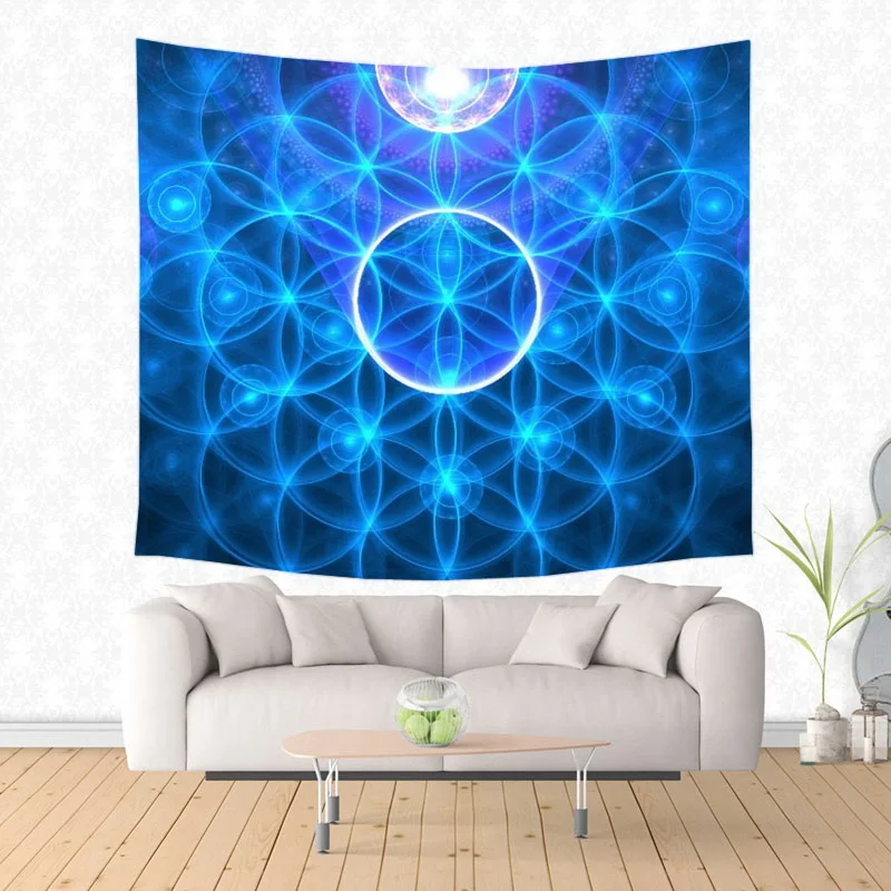 Flower Of Life Wall Hanging Tapestry For Bed Manta Yoga Mat Beach Blanket Camping Mattress Sleeping Pad