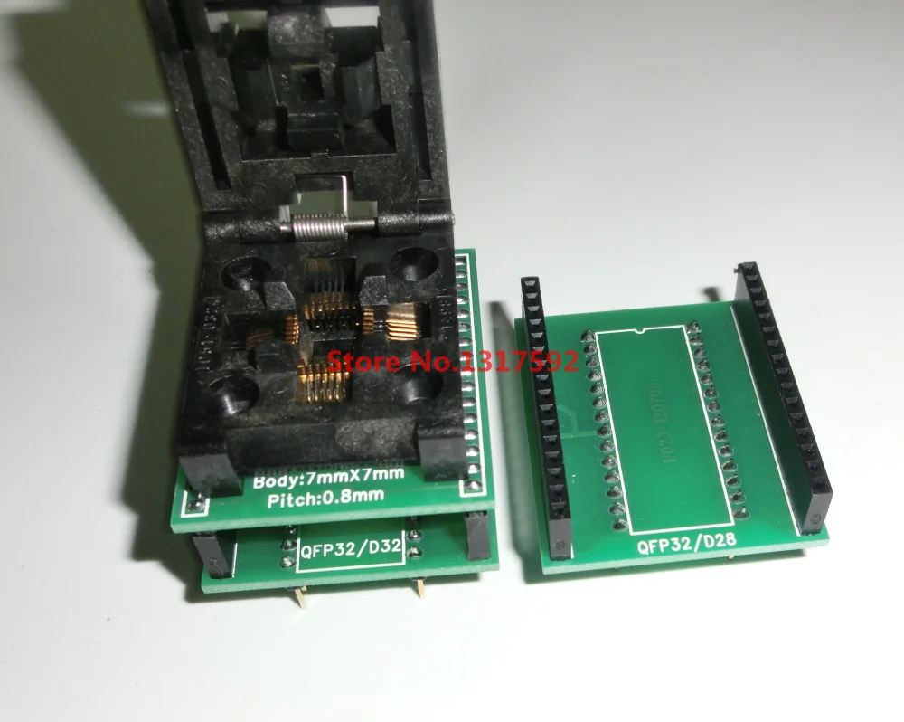 Free shipping CHIP PROGRAMMER SOCKET TQFP32 QFP32/ LQFP32 TO DIP28 ...
