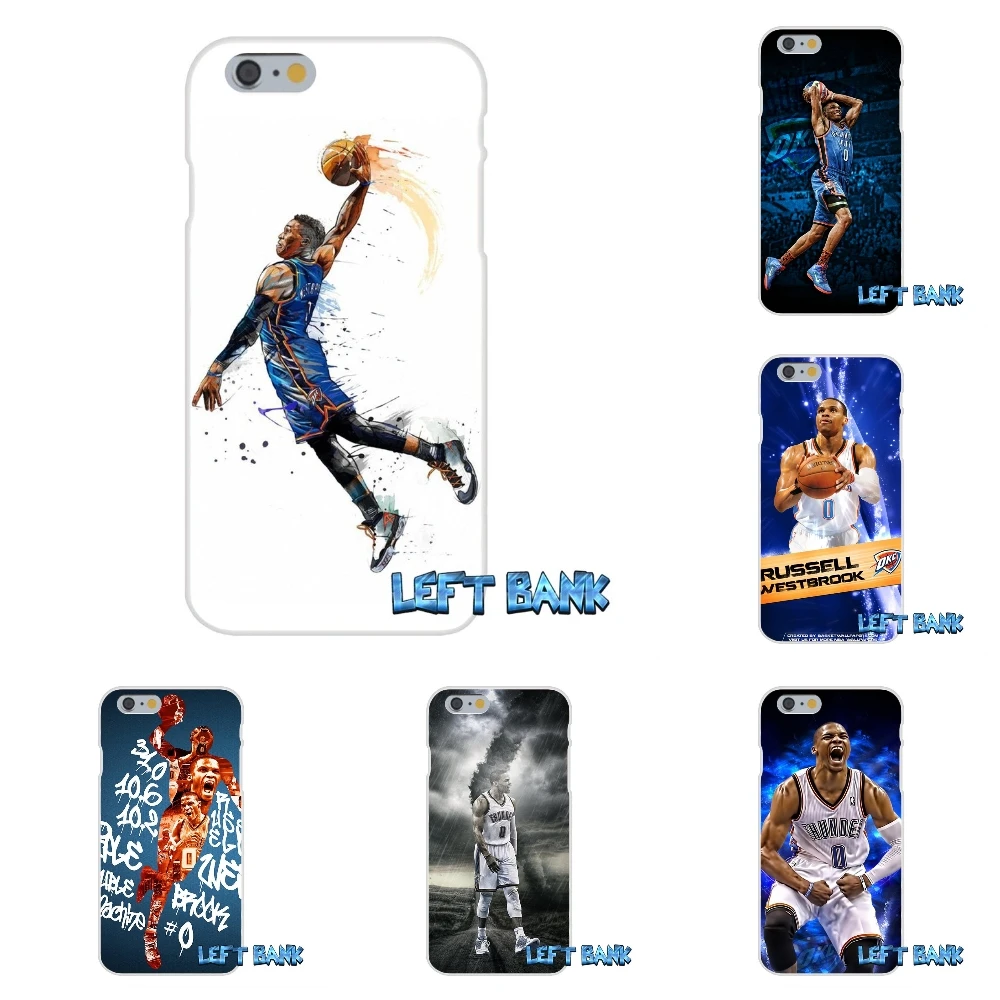 

Super star Russell Westbrook Soft Silicone TPU Transparent Cover Case For iPhone 4 4S 5 5S 5C SE 6 6S 7 Plus