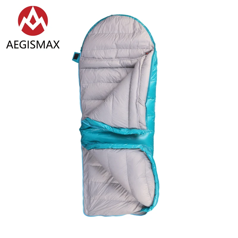 Уличный ссветильник спальный мешок AEGISMAX KID400 из белого гусиного пуха и нейлона