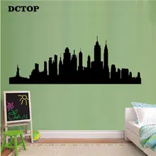 Лучший! Нью-Йорк Skyline Стикер Стены Дети дети Наклейки Главная Декоративные для гостиной диван фон Спальня Лучший!