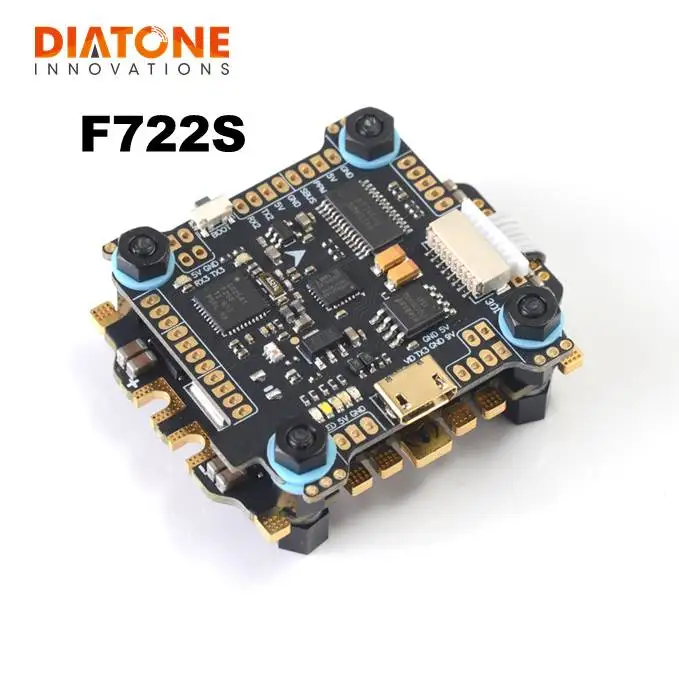 

Diatone MAMBA F722S Betaflight stack Flight Controller OSD 5/9V 2A BEC & 50A 3-6S Blheli_32 Dshot1200 Brushless ESC RC Drone
