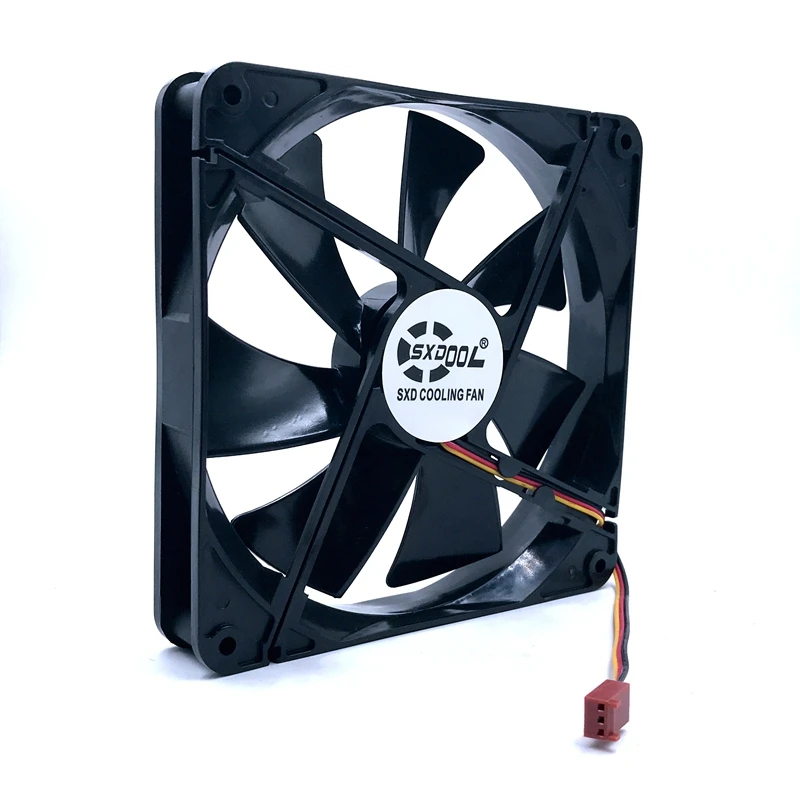 Новый вентилятор 140 мм DF1402512SEDN DC 12 В 0 06a Втулка 3 Pin 140x140x25 чехол для ПК Вентилятор