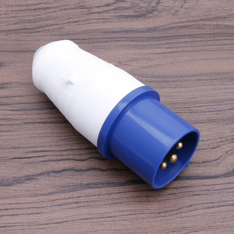 

1PC Plastic 16 AMP 16A Plug Socket 3 Pin Waterproof Weatherproof Electrical Connector Electrical Test Equipment