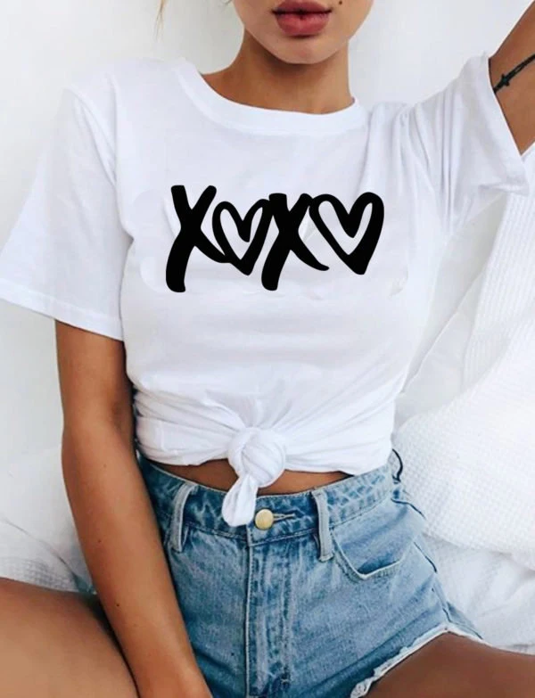 

Srivb Love Print Women Tops Short Sleeve Summer Plus Size O-neck T Shirt Women Funny Hip Hop Print Women T Shirt Camiseta Mujer