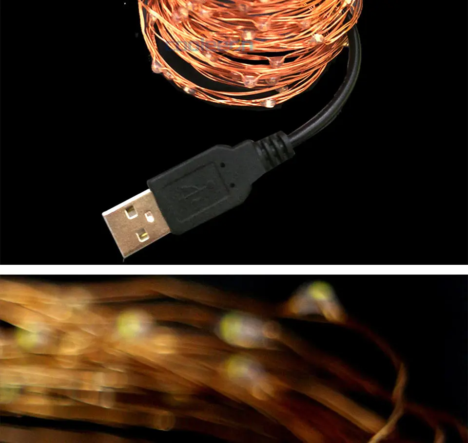 1M-10M LED String Light USB Battery Powered Cooper Wire Fairy Christmas Decor Lamp Outdoor Indoor Garden House Decoration Lights (9)