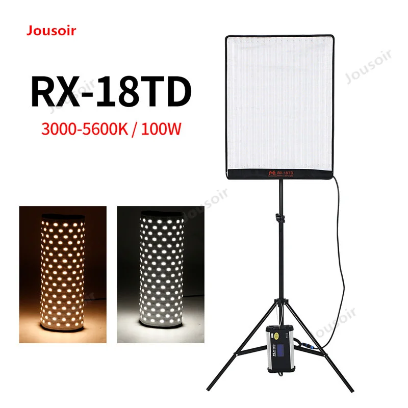 Falcon-Eyes-RX-18TD-100W-504pcs-Flexible-LED-Video-Light-Rollable-Cloth-Lamp-with-LCD-Touch