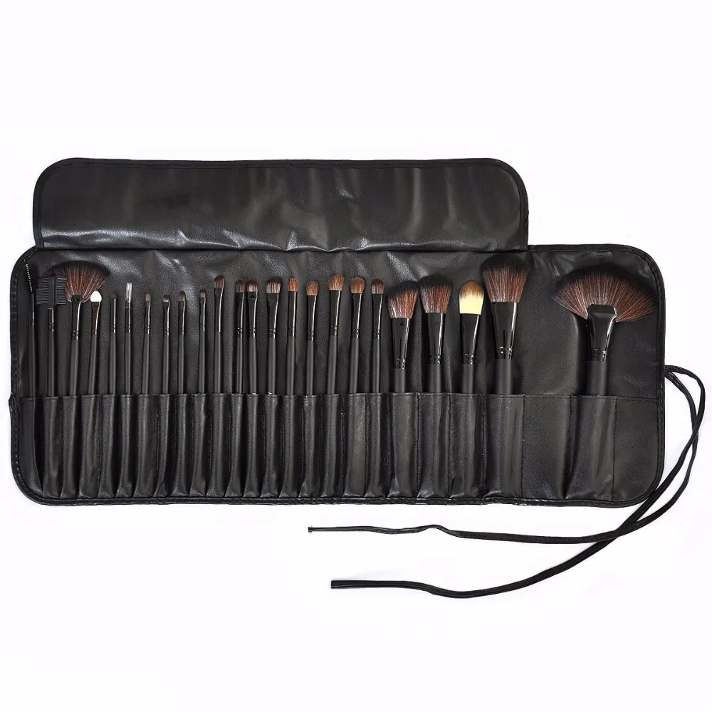 24 pcs black Professional cosmetic brush kit makeup brushes set case make up brush kits makeup beauty Face care tool for you