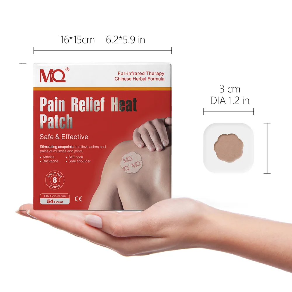 

Pain Relief Heat Patches Drug Free Stimulating Acupoints Relieving Aches and Pains for Head Neck Hip Joints Muscle 54 Plaster