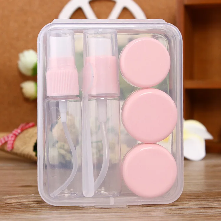 6pcs/set Travel Mini Make Up Container Bottle Plastic Transparent Empty