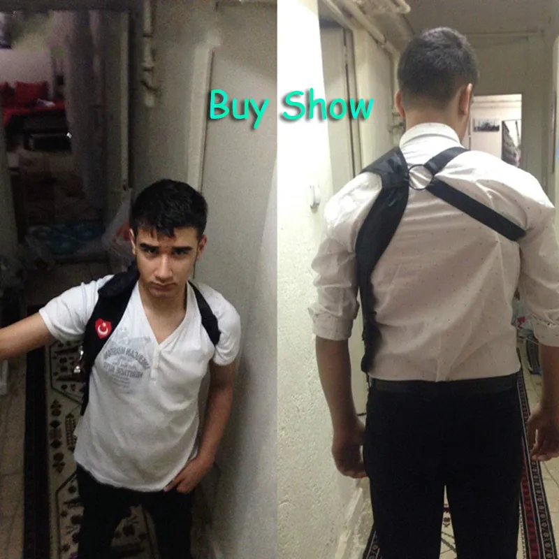 الجدة بارد رجل سفر حقيبة التخزين FBI المخفية تحت الإبط جيب MP3 جوازات السفر الهاتف المحمول منظم