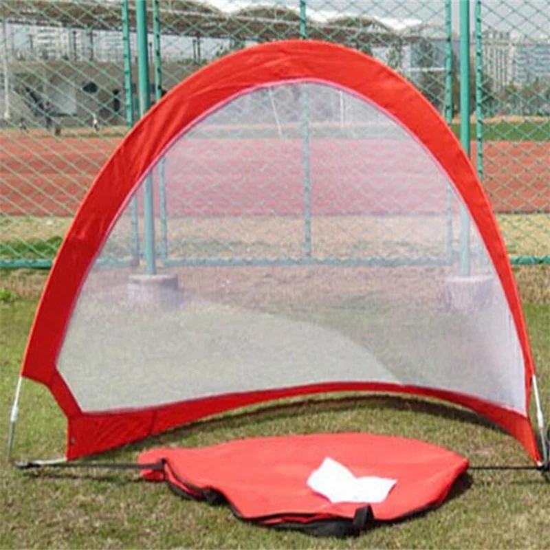 120 см портативные складные футбольные ворота сетка для футбольных ворот детские спортивные игрушки для активного отдыха вентиляторы принадлежности - Цвет: Красный