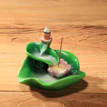 Ладан горелка Зеленый Лотос пруд креативная подставка для ароматических палочек украшение дома ладан курильница