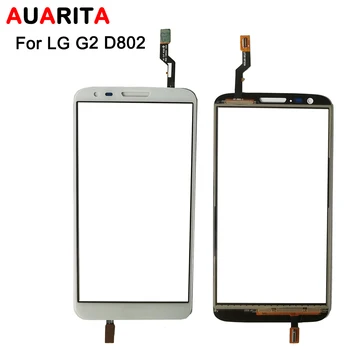 

AAA quality 5pcs/lot touch panel Digitizer Touch Screen Glass For LG G2 D802 D805 for LGG2 D 802 Digitizer Sensor Front Glass