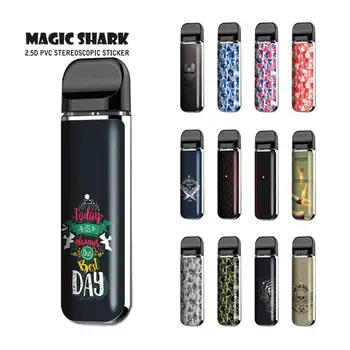 

Magic Shark Tiger Military Today is The Best Day Skull PVC No Fade Waterproof Case Sticker for Smok Novo