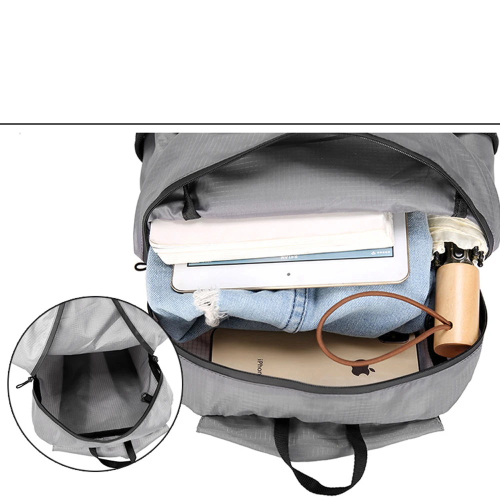 Легкий портативный складной рюкзак Водонепроницаемый рюкзак складной мешок Сверхлегкий Открытый пакет для женщин мужчин Путешествия Туризм