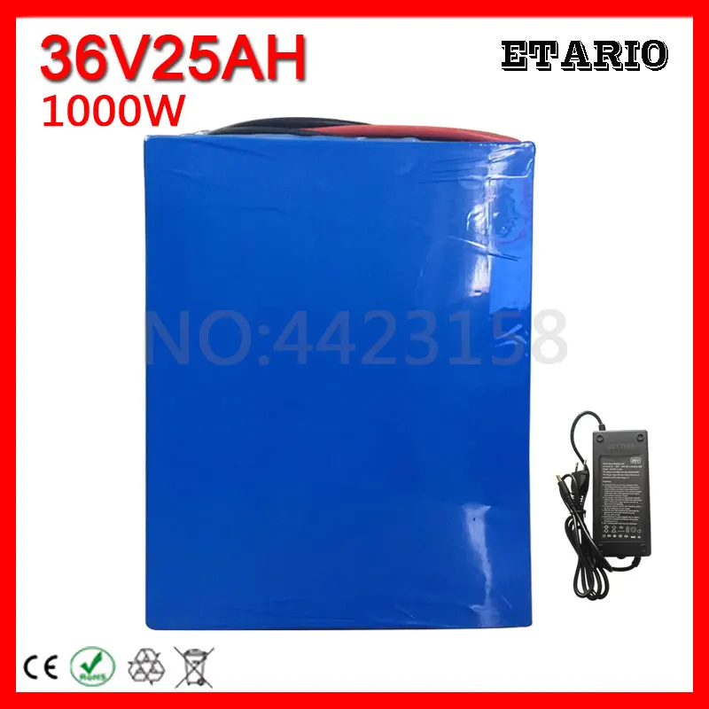 

Free Customs No Tax 36V 1000W Battery 36V 25AH E Bike Li-ion Battery 36V 25AH Lithium ion Battery Pack with 30A BMS And Charger