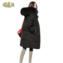 Модный Удобный темпераментный женский пуховик с капюшоном, зимний высококачественный Женский пуховик средней длины LH117