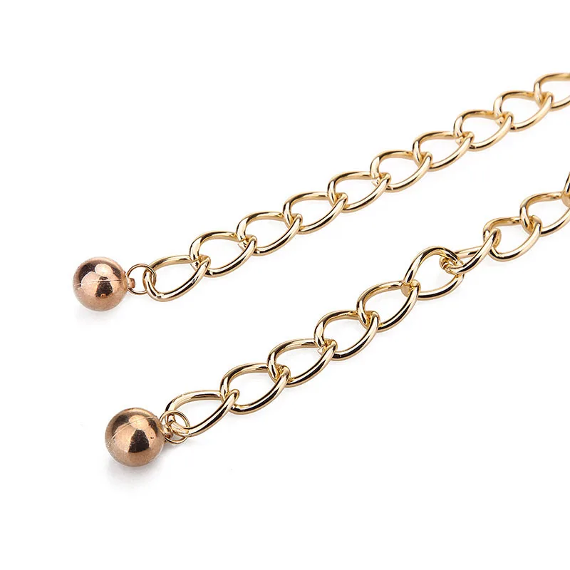 Seabigtoo 3,5 см полная металлическая Талия цепь золото серебро ремни для женщин модные ремни 2018 женские топы Роскошные брендовые дизайнерские