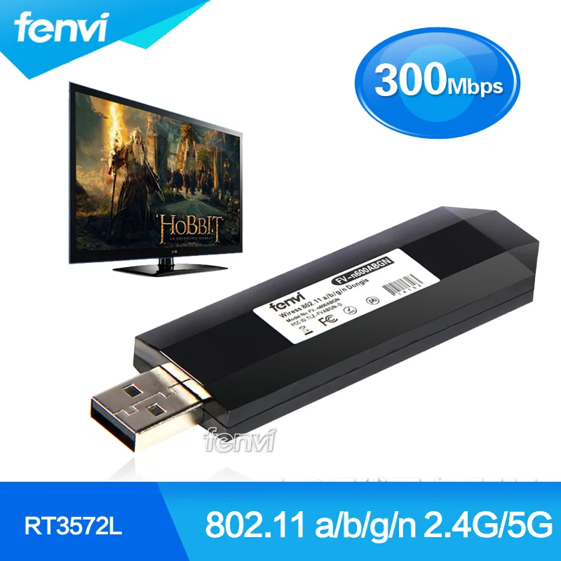 2.4G/5G 300Mbps 802.11 a/b/g/n USB TV Network Card wireless modem for