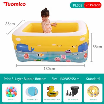 

Inflatable Water Poool Child Swimming Pool Family Child Inflatable Toy Water Pool Summer Kids Swimming Pool 130*85*55cm