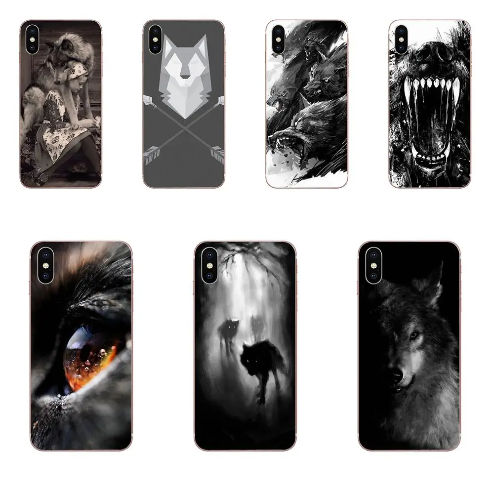 Soft Cases Fundas Wolf Electroplating Silver Frame For Xiaomi Redmi Note 2 3 3S 4 4A 4X 5 5A 6 6A Pro Plus | Мобильные телефоны и