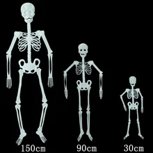 30/90/150cm świecący szkielet dekoracja na imprezę halloweenową Funny Noctilucent Ghost Bone 2020 Halloween Decor na artykuły domowe