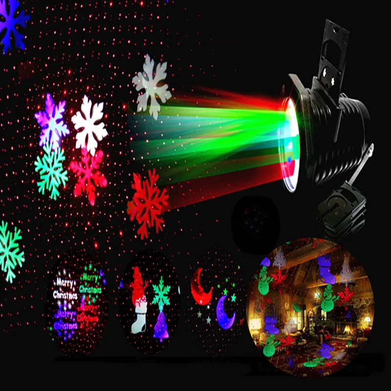 

LED star laser projector christmas lights outdoor 10 patterns halloween snowflake led stage effect RG shower laser projector