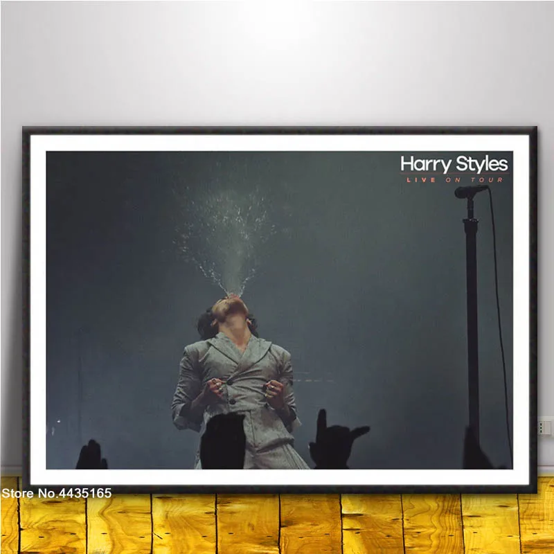 Плакаты и принты Harry Styles», певица звезда альбом музыка постер Live Холст Картина Wall Art печати для Гостиная домашний декор - Цвет: Бургундия