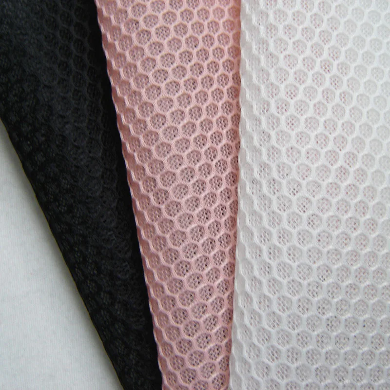 

1 yard New French Casual Apparel Mesh Fabric 3D Hexagonal High Quality Breathable White Footwear Net Cloth Sewing Black Tissu