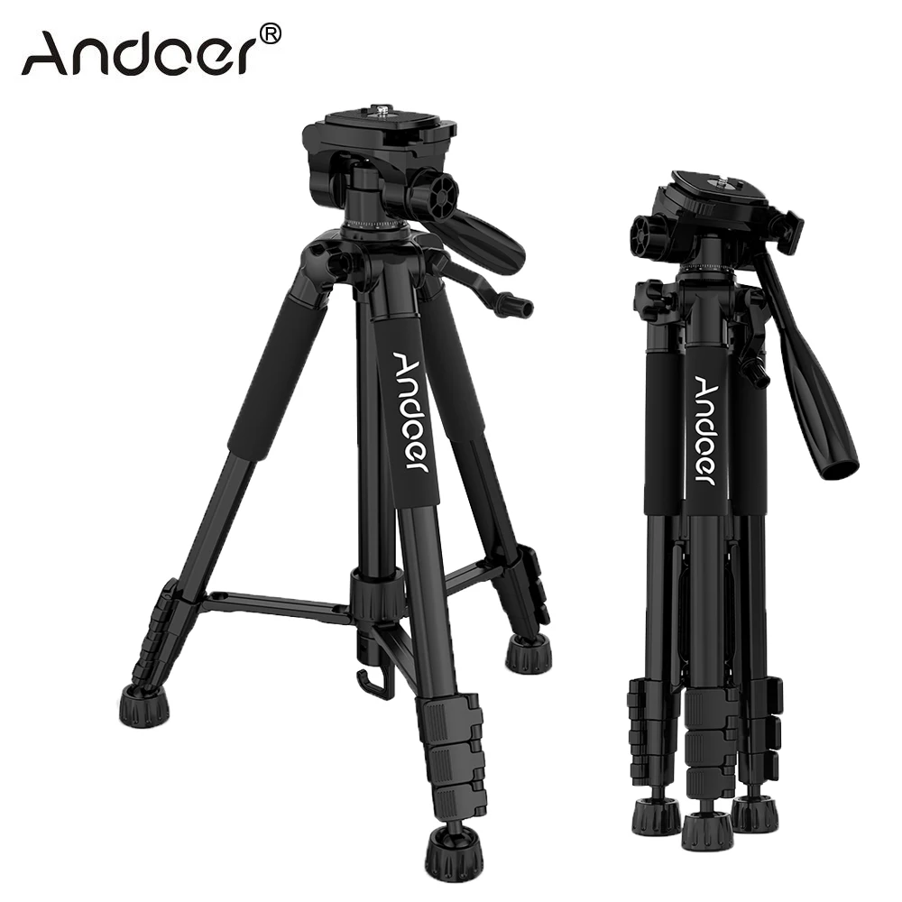 

Andoer TTT-663N Travel Tripod Professional Camera Tripod for Canon Nikon Sony SLR DSLR Digital Camera Tripod Phone Clamp PK Q111