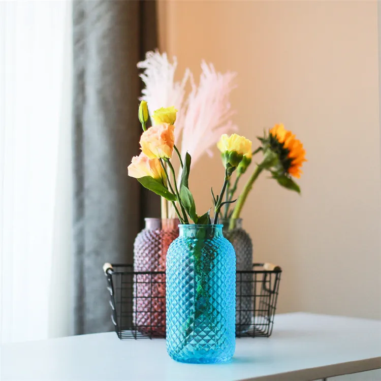 Креативные скандинавские стеклянные вазы, гидропоника, Цветочные Бутылки, красочные прозрачные контейнеры для террариума, настольные украшения для дома