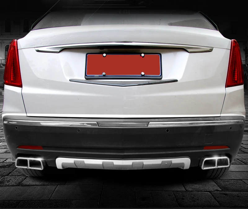 

For Cadillac XT5 2016 2017 2018 Stainless Steel Rear Exhaust Muffler End Pipe Cover Decoration Trim 2pcs Car Styling