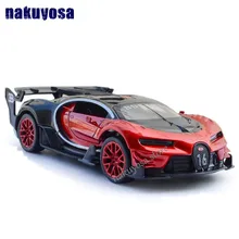 New Collectible Model Cars Bugatti Model Car 1 32 Alloy Diecast Pull Back Electronic Car With