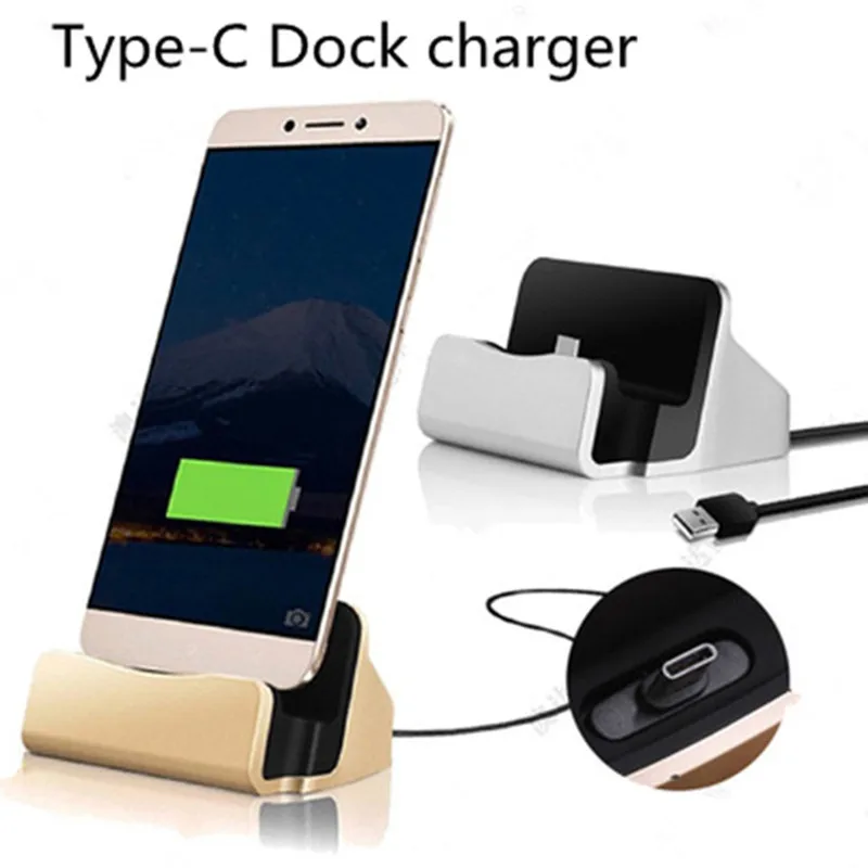 USB 3.1 Type C Dock Station Charger Cradle for Huawei Honor 8 9 V8 V9 P9 P10 Plus Samsung Galaxy