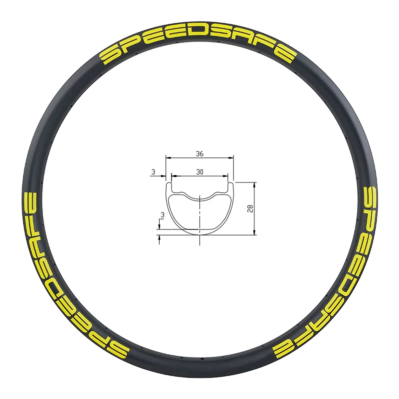 Discount SPEEDSAFE 29er MTB 36mm tubeless carbon rim 28mm deep clincher XC AM ENDURO 24H 28H 32H UD 3K 12K matte glossy 29" mountain bike 1