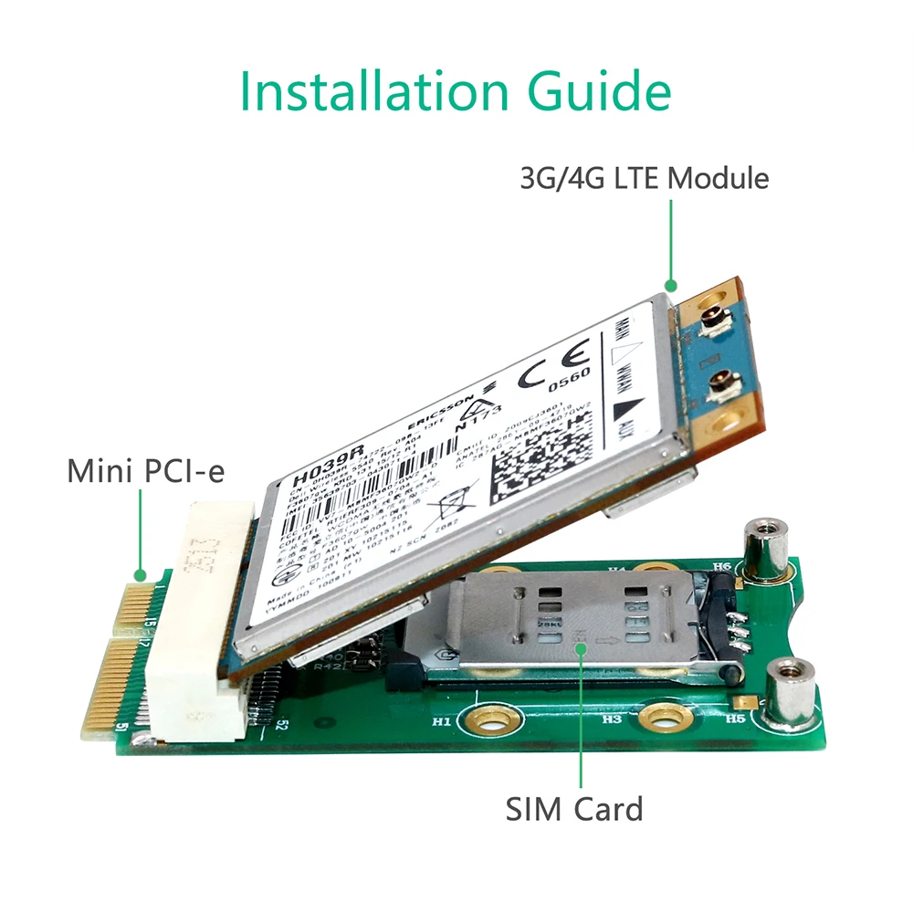 Адаптер Mini PCI-E со слотом для sim-карты для 3g/4G, WWAN LTE, gps-карты, адаптер Mini PCI-e