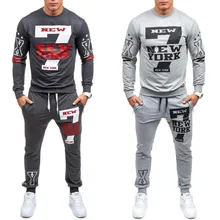Zagaa New Men Sets Fashion Autumn Spring Printing Sporting Suit Sweatshirt +Sweatpants Men Clothing 2 Pieces Sets Slim Tracksuit