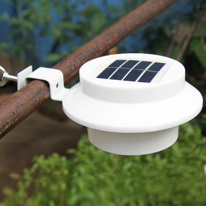 

Solar Gutter Lamps 3 LED Solar Powered Security Lights Fence Wall Lamp for Outdoor Garden Garage Door Patio House